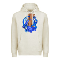 Oatmeal Heather colon cancer heels Premium Hoodie - NancyCooperArtShop