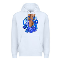 White colon cancer heels Premium Hoodie - NancyCooperArtShop