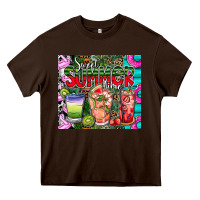 Chocolate Brown summer time Heavy Core Tee - CowhideDigitalArt