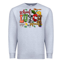 Heather Grey school lunch squad Premium Sweatshirt - AdoDesignShop