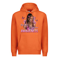 Carrot breast cancer awareness afro woman Premium Hoodie - NancyCooperArtShop