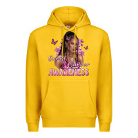 Lemon breast cancer awareness afro woman Premium Hoodie - NancyCooperArtShop