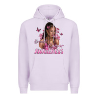 Lilac breast cancer awareness afro woman Premium Hoodie - NancyCooperArtShop