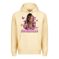 Pina Colada breast cancer awareness afro woman Premium Hoodie - NancyCooperArtShop