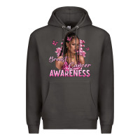 Smoke breast cancer awareness afro woman Premium Hoodie - NancyCooperArtShop