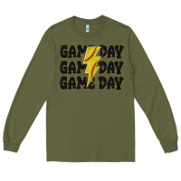 Army Green game day game day game day softball Long Sleeve Tee - MaliasSmallBusiness
