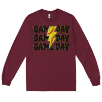 Burgundy game day game day game day softball Long Sleeve Tee - MaliasSmallBusiness