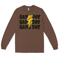Chestnut game day game day game day softball Long Sleeve Tee - MaliasSmallBusiness
