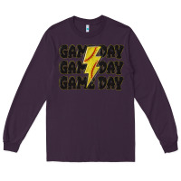 Plum game day game day game day softball Long Sleeve Tee - MaliasSmallBusiness