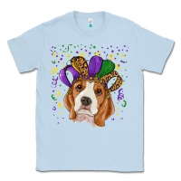 Dusty Blue Mardi gras beagle Classic Tee - RanaPortraitStore
