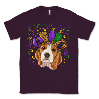 Plum Mardi gras beagle Classic Tee - RanaPortraitStore