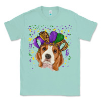 Seafoam Mardi gras beagle Classic Tee - RanaPortraitStore