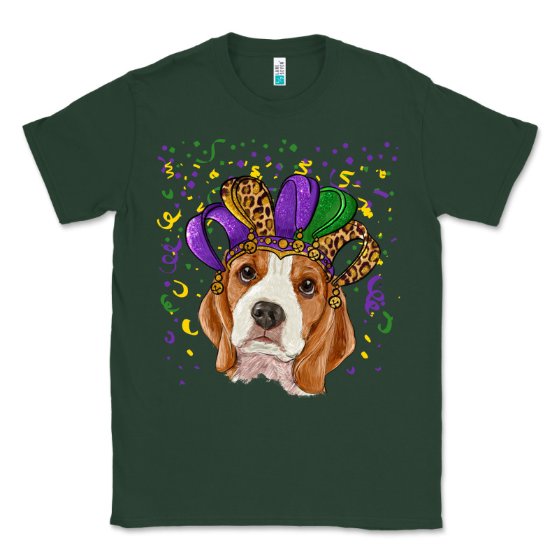 Mardi Gras Beagle Classic Tee by RanaPortraitStore | Teevron