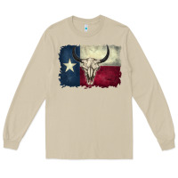 Mushroom distressed tesas flag Long Sleeve Tee - BarkalooDesign