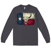 Smoke distressed tesas flag Long Sleeve Tee - BarkalooDesign