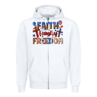 White faith family freedom Zipper Hoodie - texasbilliewilder
