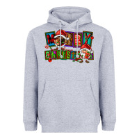Heather Grey merry christmas gnomies Heavyweight Hoodie - FaDigitalArtStudio