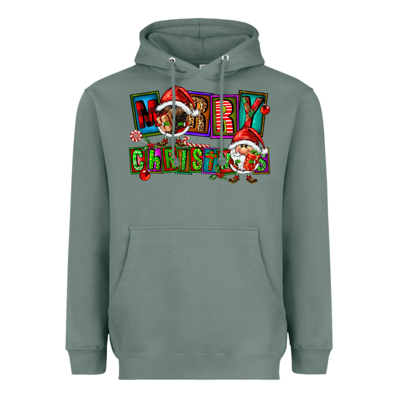 Merry Christmas Gnomies Heavyweight Hoodie by FaDigitalArtStudio | Teevron