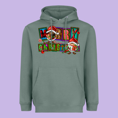 Merry Christmas Gnomies Heavyweight Hoodie Designed By Fadigitalartstudio