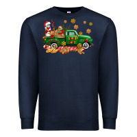 Navy santa fuel   cookies truck Premium Sweatshirt - AdoDesignShop