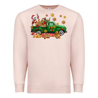Pale Pink santa fuel   cookies truck Premium Sweatshirt - AdoDesignShop