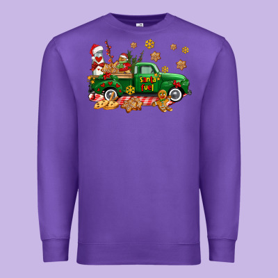 Santa Fuel   Cookies Truck Premium Sweatshirt Designed By Adodesignshop
