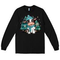 Black winter i'm udderly freezing baby cow Long Sleeve Tee - MaliasSmallBusiness