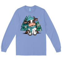 Colony Blue winter i'm udderly freezing baby cow Long Sleeve Tee - MaliasSmallBusiness