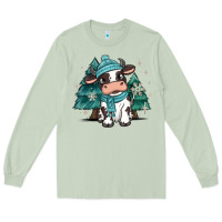 Matcha winter i'm udderly freezing baby cow Long Sleeve Tee - MaliasSmallBusiness