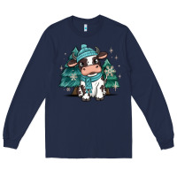 Navy winter i'm udderly freezing baby cow Long Sleeve Tee - MaliasSmallBusiness