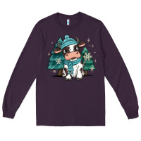 Plum winter i'm udderly freezing baby cow Long Sleeve Tee - MaliasSmallBusiness