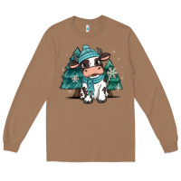Toasted Coconut winter i'm udderly freezing baby cow Long Sleeve Tee - MaliasSmallBusiness