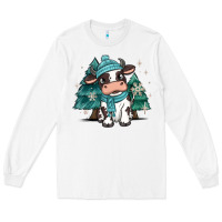 White winter i'm udderly freezing baby cow Long Sleeve Tee - MaliasSmallBusiness