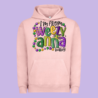 I'm From Weezy Anna Baby Mardi Gras Urban Hoodie Designed By Maliassmallbusiness