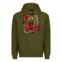 Army Green our lady of guadalupe christmas Premium Hoodie - Jasminsmagicworld