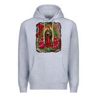 Heather Grey our lady of guadalupe christmas Premium Hoodie - Jasminsmagicworld