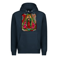 Navy our lady of guadalupe christmas Premium Hoodie - Jasminsmagicworld