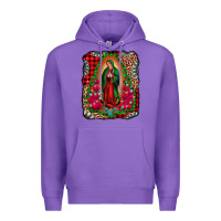 Purple our lady of guadalupe christmas Premium Hoodie - Jasminsmagicworld