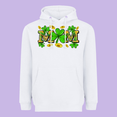 St. Patricks Day Mom Heavyweight Hoodie Designed By Neo Western