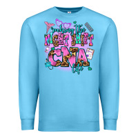 Ocean Blue rocking the night shift cna life Premium Sweatshirt - AdoDesignShop