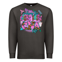 Smoke rocking the night shift cna life Premium Sweatshirt - AdoDesignShop