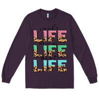 Plum wife life mom life best life Long Sleeve Tee - MaliasSmallBusiness