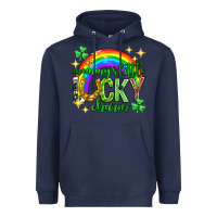 Navy St. Patrick's Day Mommy's little lucky charm Heavyweight Hoodie - Neo Western