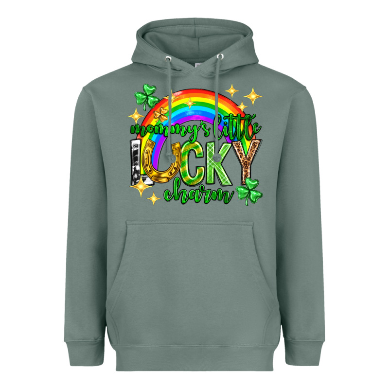 St. Patrick's Day Mommy's Little Lucky Charm Heavyweight Hoodie by Neo Western | Teevron
