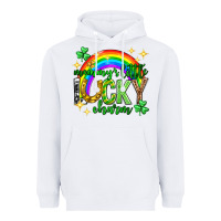 White St. Patrick's Day Mommy's little lucky charm Heavyweight Hoodie - Neo Western