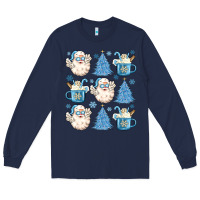 Santa Claus Doodles Christmas Long Sleeve Tee | Teevron