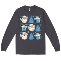Smoke santa claus doodles christmas Long Sleeve Tee - MaliasSmallBusiness