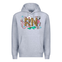 Heather Grey Western Registered Nurse Premium Hoodie - LillyAllenDesigns