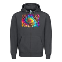 Smoke leopard tie dye background Zipper Hoodie - Zillion Design Studio