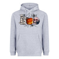 Heather Grey boo Heavyweight Hoodie - CowhideDigitalArt